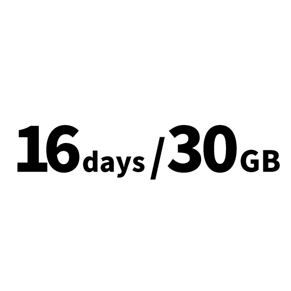 16days/30GB